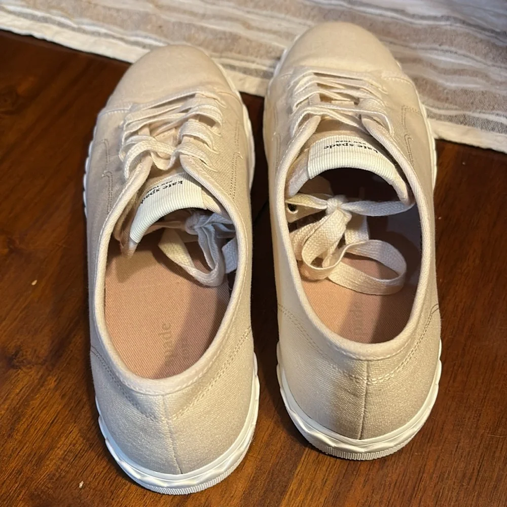 kate spade Cream Canvas Sneakers